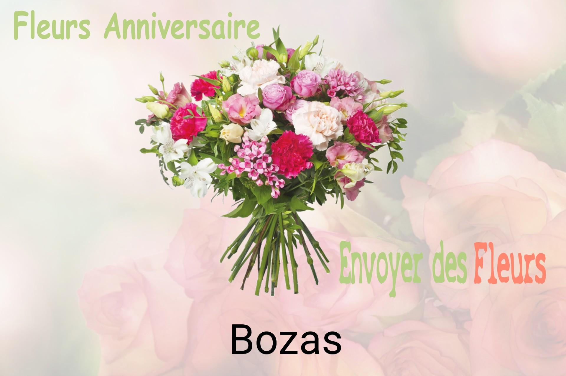 Bouquet de fleurs d’anniversaire livré à Bozas