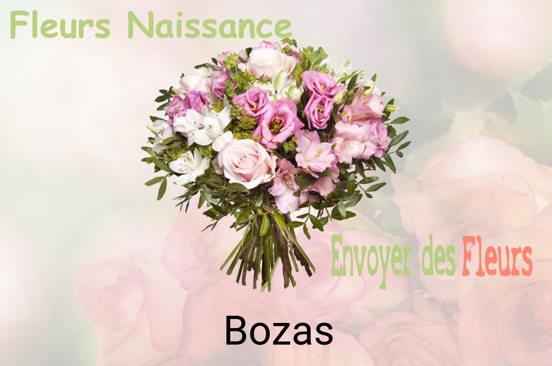 Bouquet de fleurs de naissance livré à Bozas